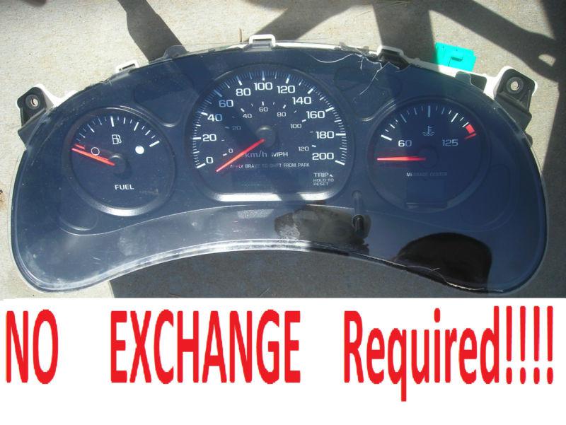 Chevy impala 00-05, monte carlo 02-05 cluster   kilometer km kp/h speedometer