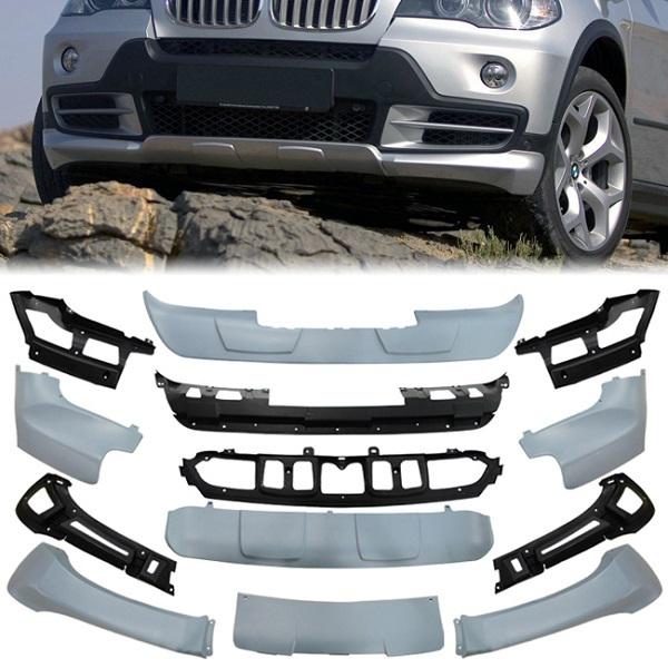 2007-2010 bmw x5 e70 full aerodynamic body kit bumper spoiler lip front rear set