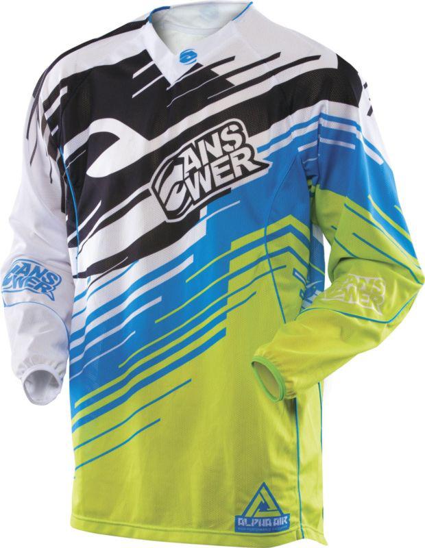 Answer alpha air blue medium dirt bike motocross jersey race ready mx atv md