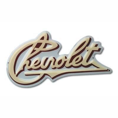 Tin sign 1939-31 chevrolet emblem aluminum stamped embossed silk screened 13"x7"