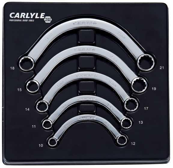 Carlyle hand tools cht hmws5m - wrench set - box end, half moon metric; metric