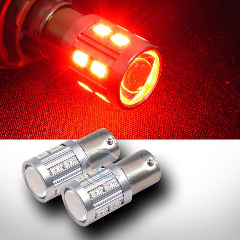 2p red 1156 ba15s 16x 5730 smd led stop/brake tail light bulbs pair 1141 1159