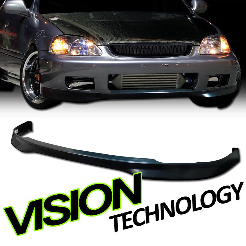 96-98 honda civic coupe/hatchback/sedan t-r type abs front bumper lip spoiler