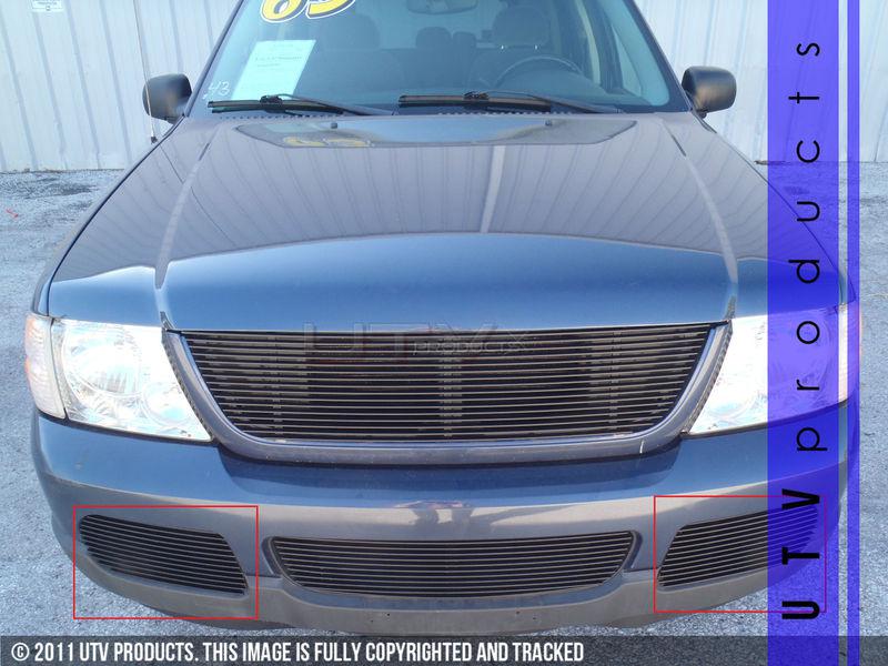 2002 2003 2004 2005 ford explorer 2pc fog lights black billet grille kit