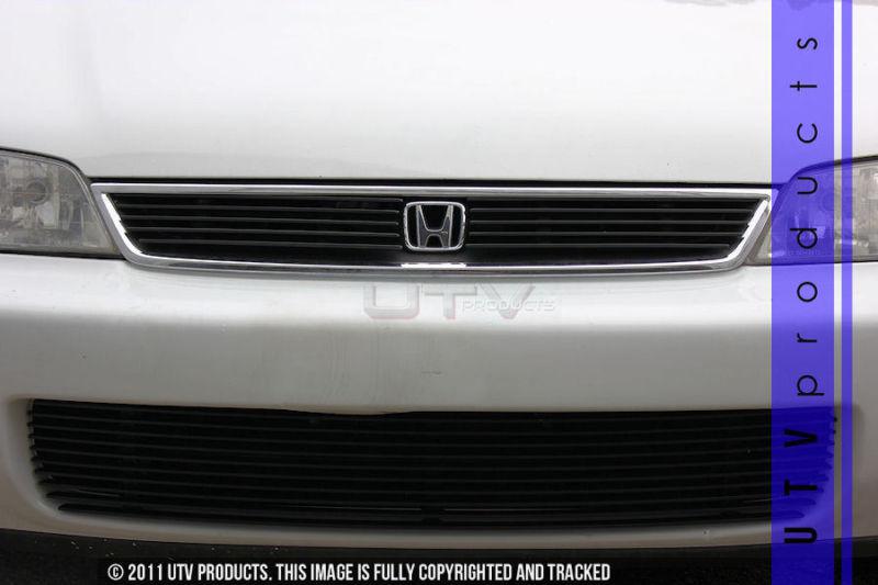 1994 - 1997 honda accord 3pc combo black upper & bumper billet grille kit 