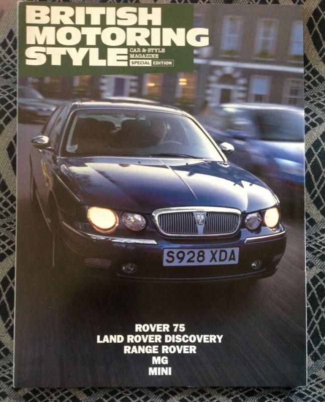 1999  brochure tokyo motor show rover british motoring style mgf, mini landrover