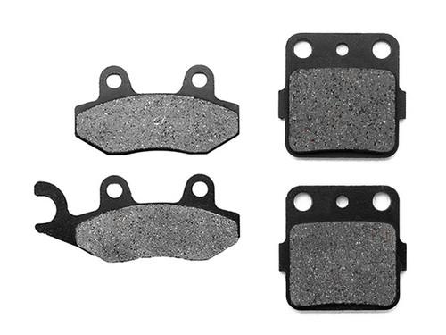 Front + rear carbon kevlar organic nao brake pads for 1992-1994 husqvarna te 610