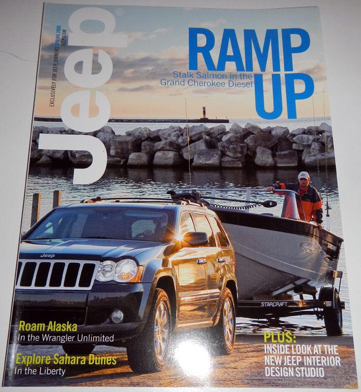 Spring 2008 jeep magazine brochure ft lineup commander grand cherokee wrangler +