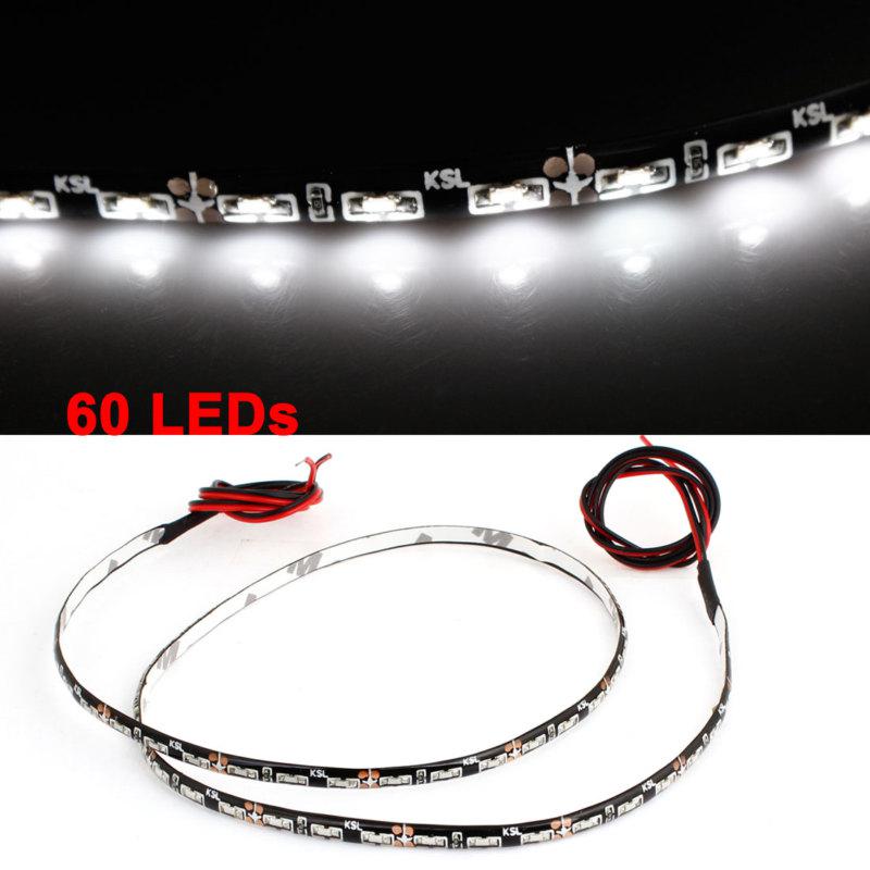 Car vehicle dc 12v 60cm 60 smd led waterproof flexible strip light lamp white