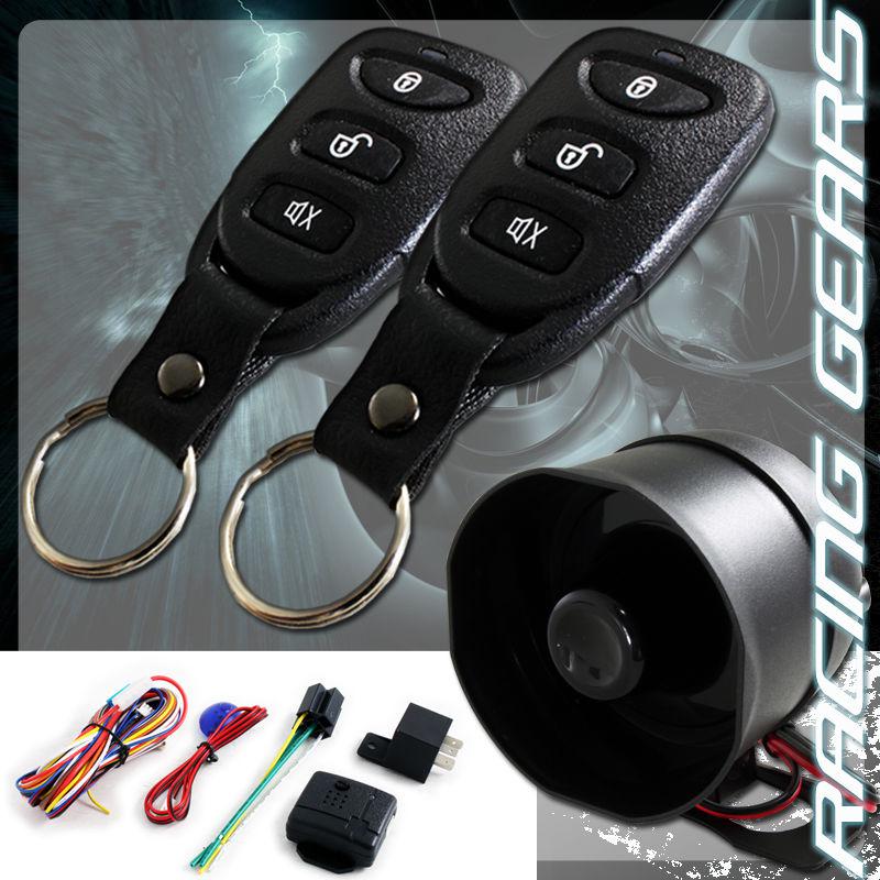 1-way remote car truck security alarm + siren + searching black 3 button remote