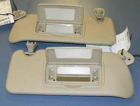 03-07 cadillac cts tan sun visors set homelink oem lkq