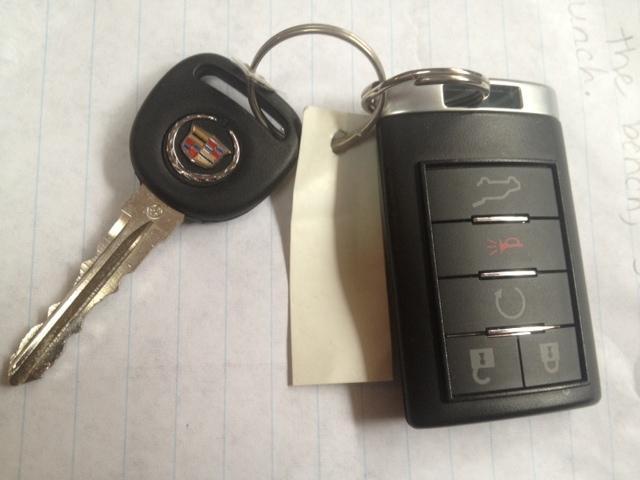 Cadillac xts-ats keyless smart remote key entry fob oem 