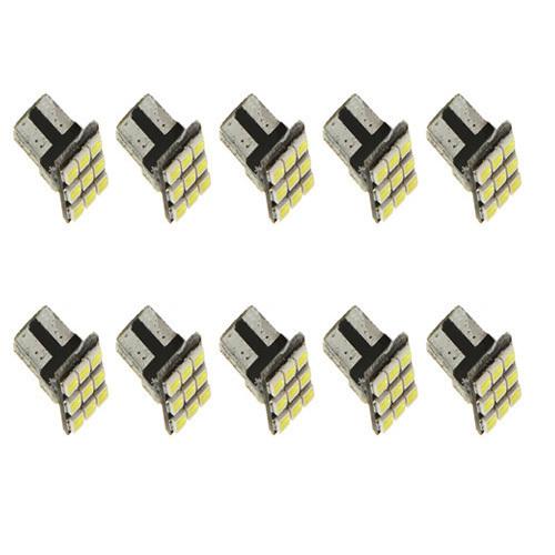 10x t10 194 168 501 w5w 9 smd led pure white wedge side light lamp bulb12v alus