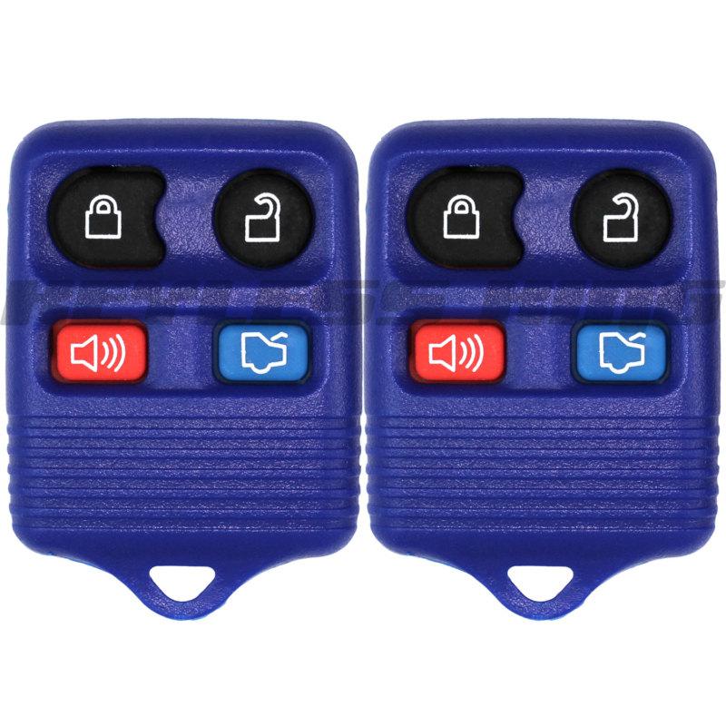 2 new blue ford lincoln mercury keyless remote key fob clicker transmitters