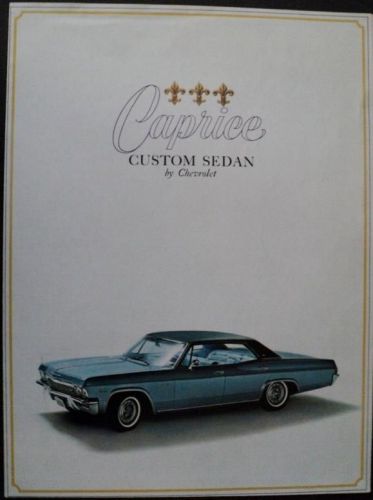 1965 chevrolet caprice custom sedan original color dealer sales brochure