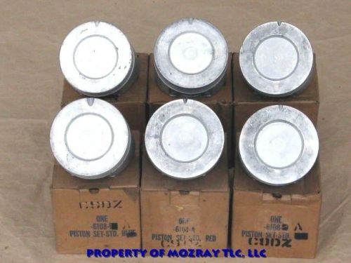 Ford_mercury piston set l6-200_250 in³ 1979-1965 nos