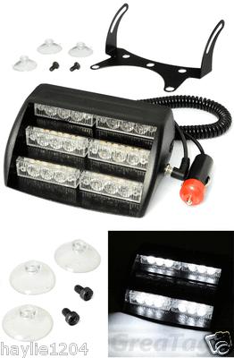 18x  led white emergency car vehicle strobe flashing light brake blinker 6000k