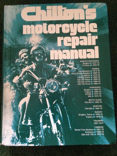Vintage chiltons motorcycle repair manual hardcover book