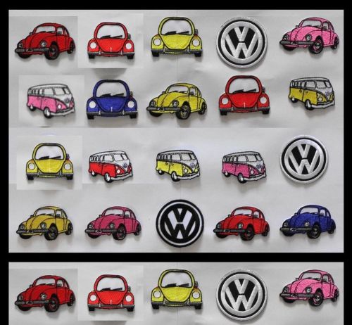 25 mixed iron on patches auto sports car drifting beach buggy van multi colour