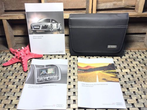 2012 audi r8 owners manual + rns-e navigation manual (rare set) ((buy oem))