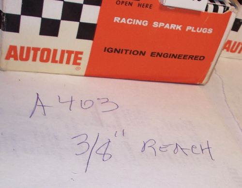 Set / lot of (10)  vintage autolite kart racing spark plugs a 403 nos  freeship!