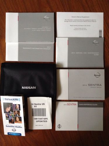 2014 nissan sentra owner&#039;s manual set with factory case