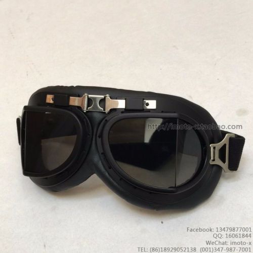 Vintage goggles glasses motorcycle cruiser helmet pilot motor aviator gogglet08b