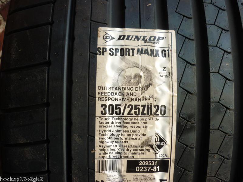 2 new 305 25 20 dunlop sp sport maxx gt tires