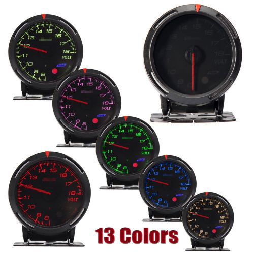 Car universal pointer smoke tint len 2.36&#034; 60mm volt voltage gauge meter dials