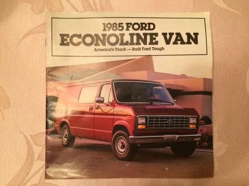 1985 ford econoline van sales showroom brochure..16 pages