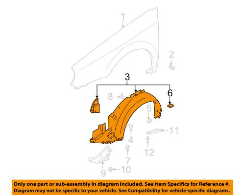 Subaru oem 02-03 impreza-fender liner right 59110fe022