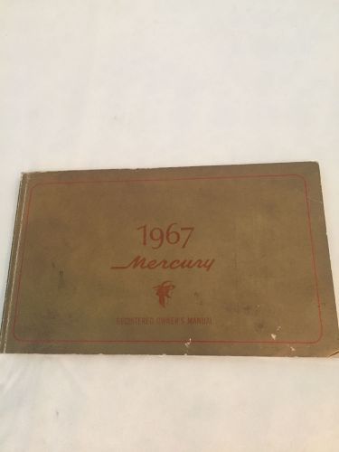 Mercury 1967 vintage registered owner&#039;s manual as is