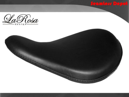 16&#034; la rosa black vinyl harley chopper rigid custom springer mount solo seat