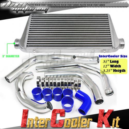 Honda prelude 92-01 tube&amp;fin front mount intercooler+bolt on aluminum piping bb2