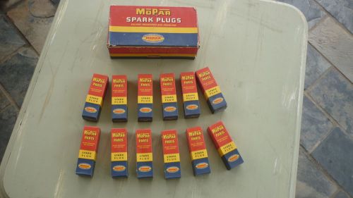 Rare box of 12 mopar e5n spark plugs, chrysler australia, new old stock, dodge