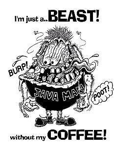 &#034;coffee beast&#034; weirdo hot rod t-shirt 3xlarge - new!