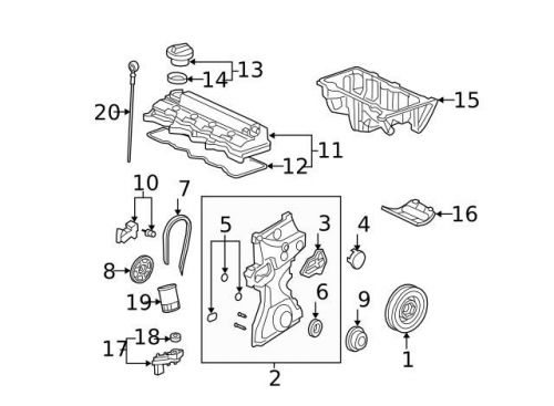 Genuine 2006-2016 honda timing cover o-ring 15101-rna-a00