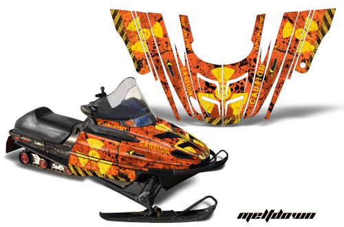 Amr racing sled wrap polaris 700xc 800xcr 600rmk snowmobile graphic kit mltdwn y