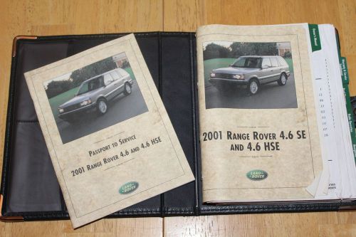 2001 range rover 4.6 se and 4.6 hse owners/service manual rare binder