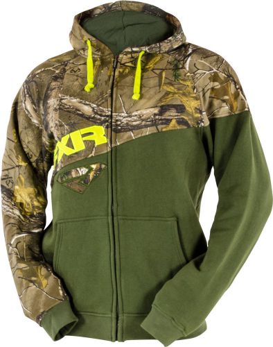 Fxr triumph olive/ realtree xtra zip fleece hoodie sweatshirt -m-l-xl-2xl -new