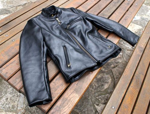 Vanson model a - az2 cafe racer leather jacket (lederjacke)