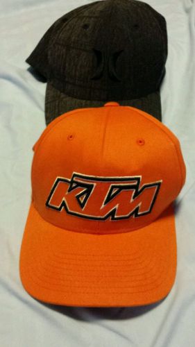 Ktm racing/hurley hats caps l/xl flex fit