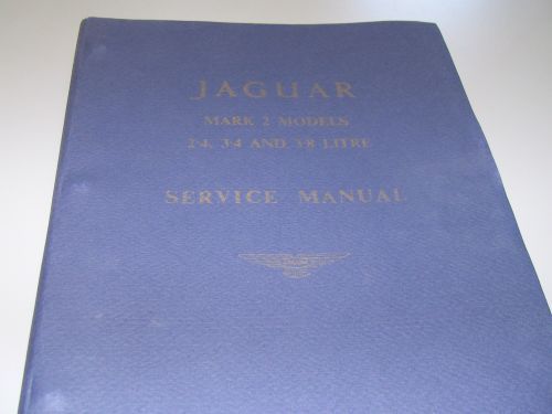 Shop service manual jaguar 2.4, 3.4, 3.8 mark 2 new