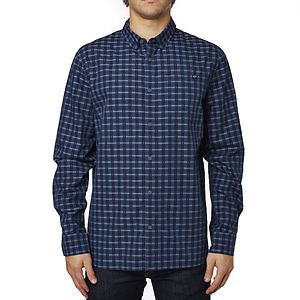 Fox racing kast mens long sleeve woven shirt indigo/blue