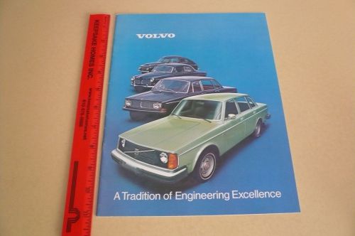 1975 volvo tradition of engineering excellence booklet - vintage