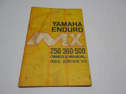 Yamaha enduro mx250 mx360 mx500 mx owner’s manual vintage motorcycle dirt bike