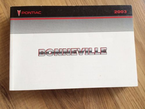 2003 pontiac bonneville owner&#039;s manual