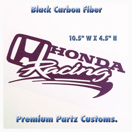 Honda racing  big decal custom 3d carbon fiber new chevy decal ford 1pc civic