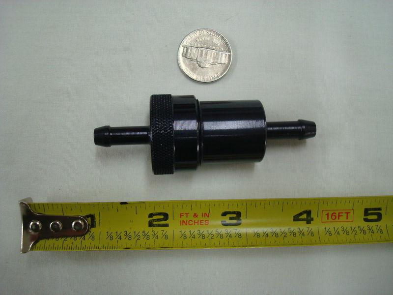 Motorcycle 1/4 inch fuel line black fuel filter