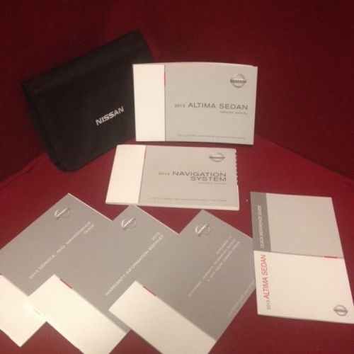 2013 nissan altima sedan oem owners manual set with navigation book &amp; case